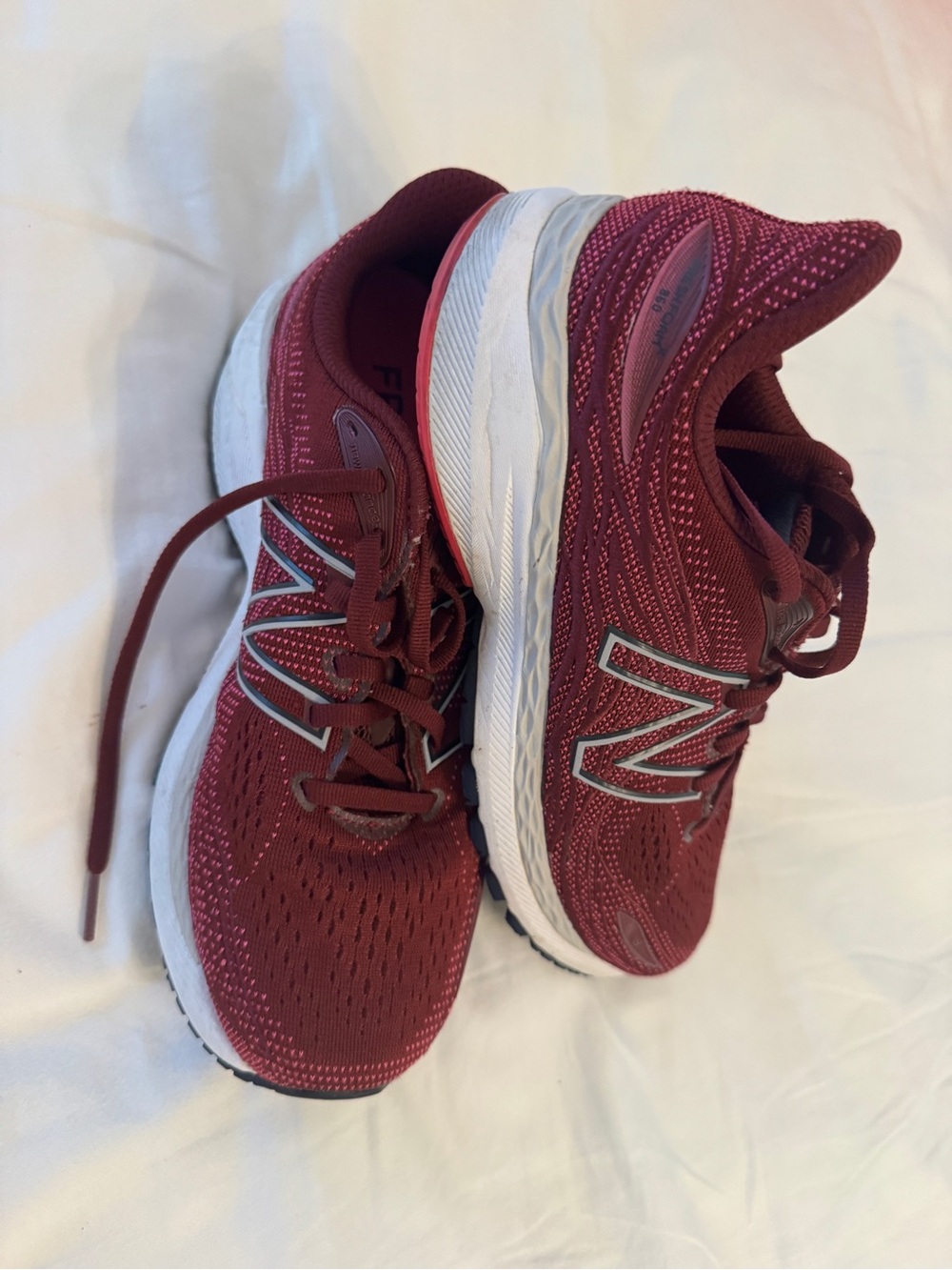 New Balance Women's Running Shoe - Burgundy/White - Picture 7 of 7